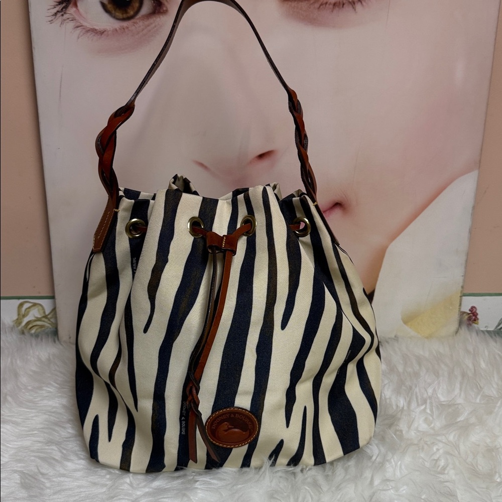 Dooney & Bourke Zebra Print Bag with Red Interior